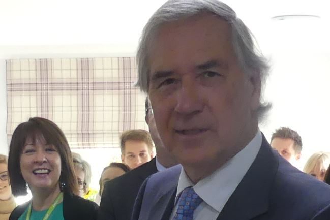 Designer Contracts md Peter Kelsey seen with Ashgate Hospice CEO Barbara-Anne Walker -- Showhome.com