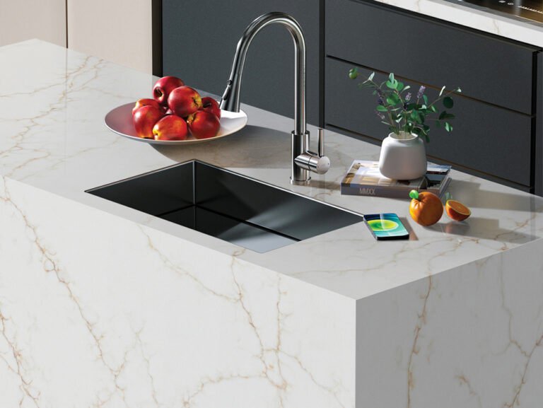 Statuario Oro installation, CRL Stone yourshow-home.com